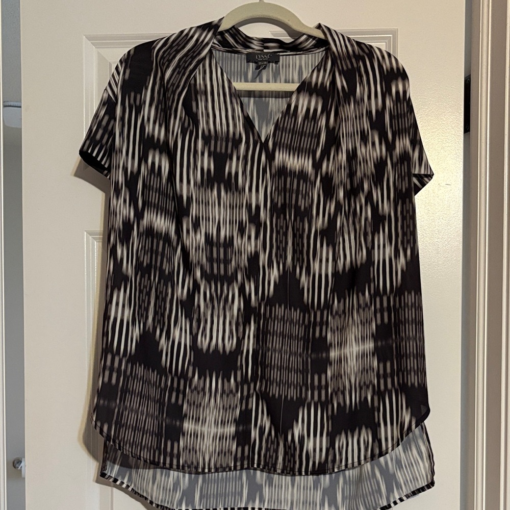 Chic Black and White Women's Blouse
